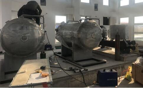 臭氧发生器,2台15kg大型污水处理臭氧发生器安装现场